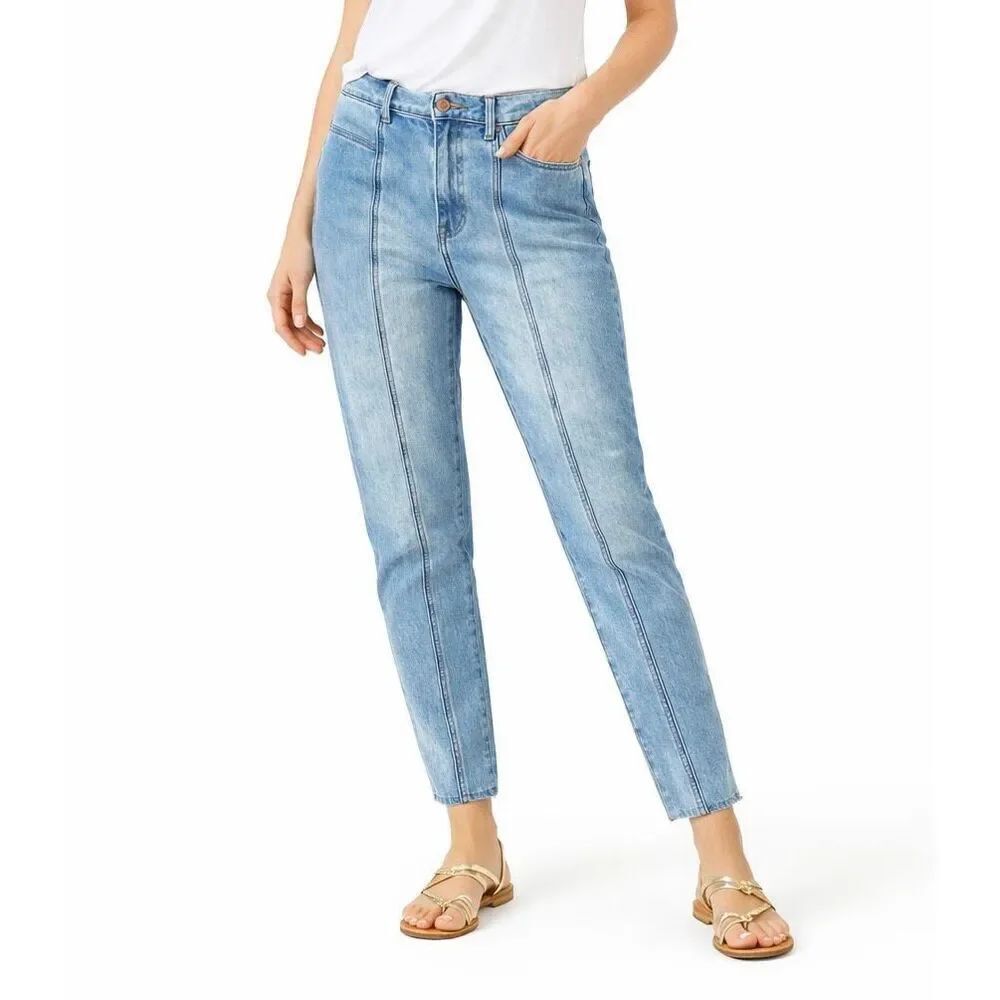 Express super high rise skinny seam front raw hem jeans 4